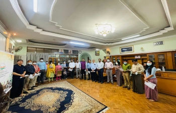 Reading of the Preamble by Consulate General of India, Mandalay, officials and NRI’s on the eve of Constitution Day on 26th November, 2021